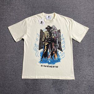 Warren Lotas Cream Crew Neck Short Sleeves